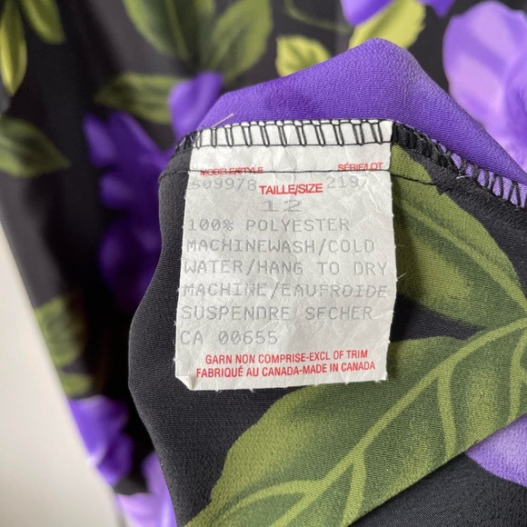 Vintage Reitmans Purplr Floral Midi Dress - Picture 6 of 6